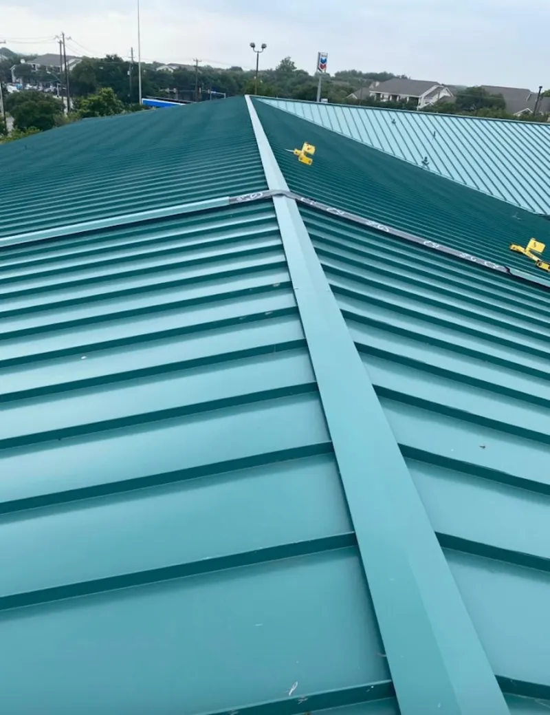 Green commercial metal roof ridge and valley for Metal Roof Repair in Tuba City
